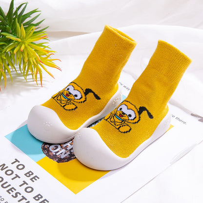 Chaussons Chaussettes, Chaussures Antidérapantes Bébé, Semelle Souple, Couvre-Chaussures d'Intérieur, Pieds