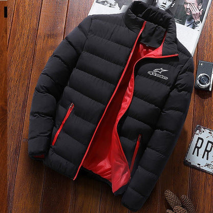 Chaqueta de hombre de invierno con estrellas y cuello levantado