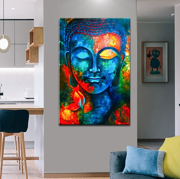 Tableaux sur toile mural Bouddha Dieu Peintures murales modernes sur toile Bouddha Images sur toile Affiches de bouddhisme Décoration murale