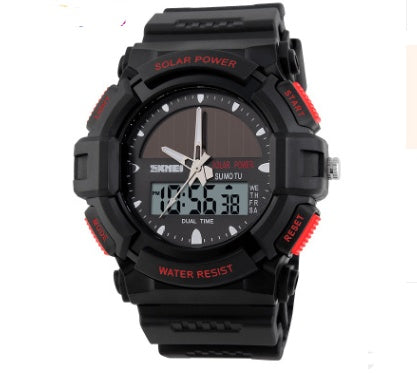 Solar Sport Watch – Waterproof Double Display for Outdoor & Everyday Wear