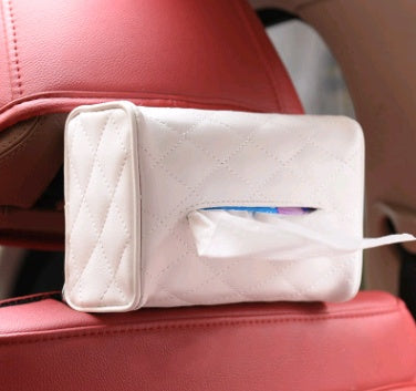 Boîte à mouchoirs de voiture à visière pare-soleil fixée au dossier de siège, distributeur de serviettes en papier créatif pour voiture, plateau mignon