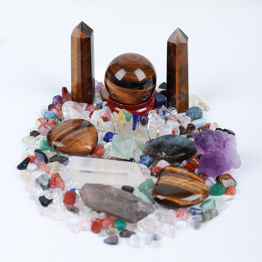 Donghai Natural Crystal Gem Hexagonal Prism Energy Ball Gift Box