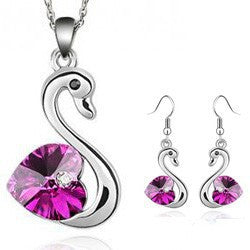 Crystal Love Swan Jewelry