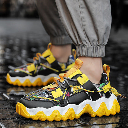 Low - Top Cloth Tie - Up Color Board Shoes For Men