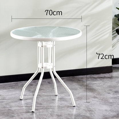 Outdoor Round Table Negotiation And Chair Combination Balcony Small