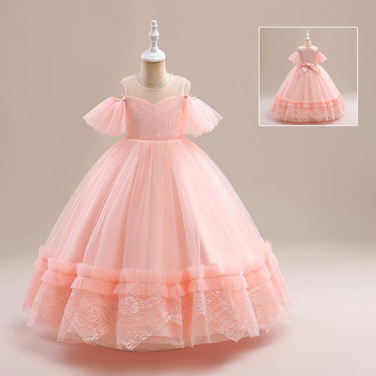 Robe de princesse parapluie en dentelle pour filles