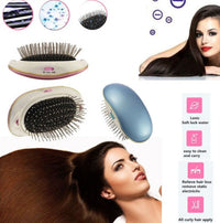 Portable negative ion anti-static straight hair vibration massage comb straight hair comb hair straightener hair comb dry battery