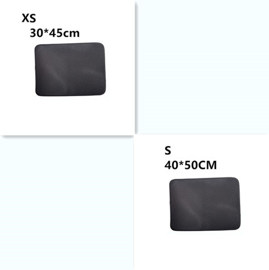 Tapis de litière double couche pour chats, tapis de litière pour animaux de compagnie, tapis de litière pour chats, accessoire de propreté pour maisons de chats