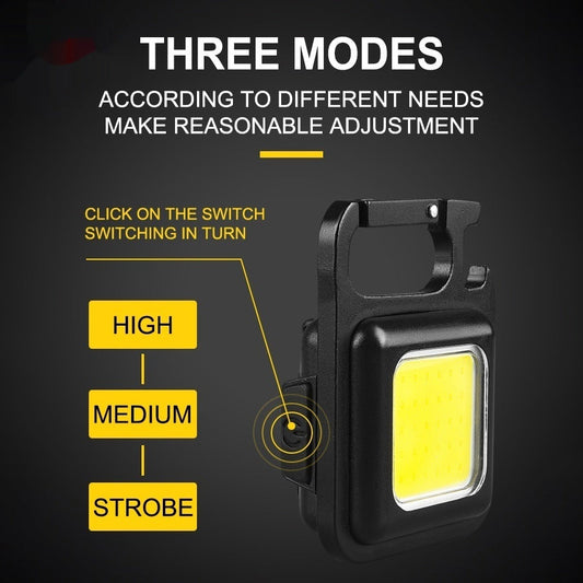 Rechargeable Emergency Light Keychain Portable Work