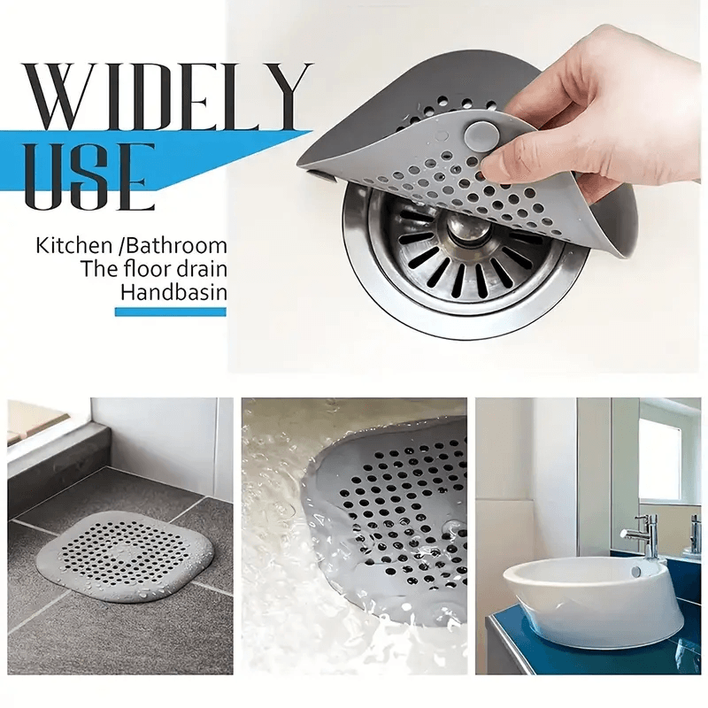 Silicone Anti-blocking Sink Drain Covers for Kitchen & Bathroom