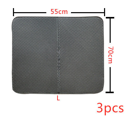 Tapis de litière double couche pour chats, tapis de litière pour animaux de compagnie, tapis de litière pour chats, accessoire de propreté pour maisons de chats