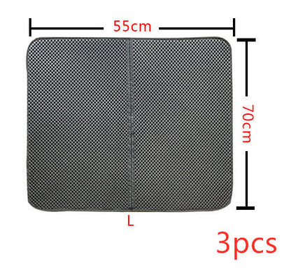 Tapis de litière double couche pour chats, tapis de litière pour animaux de compagnie, tapis de litière pour chats, accessoire de propreté pour maisons de chats