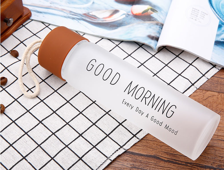 Glasses portable cups kids creative water bottles Korea lovely simple