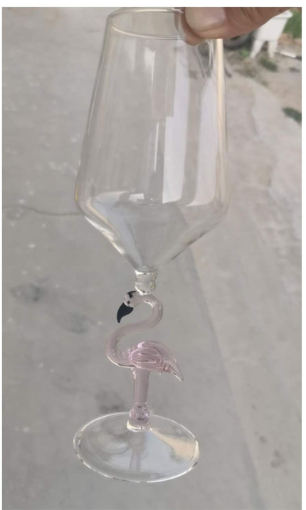 Verres à vin rouge avec requin à l'intérieur Verres à pied en verre transparent sans plomb pour la maison, le bar, les fêtes HFing