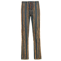 Mid-Rise Fashion Jeans With Raw Edges And Straps