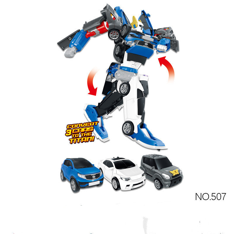Robot Deformador de Coche Tres en Uno Combinado Diamante
