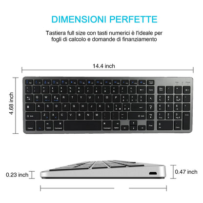 Tablet Phone Universal Digital Rechargeable Bluetooth Keyboard