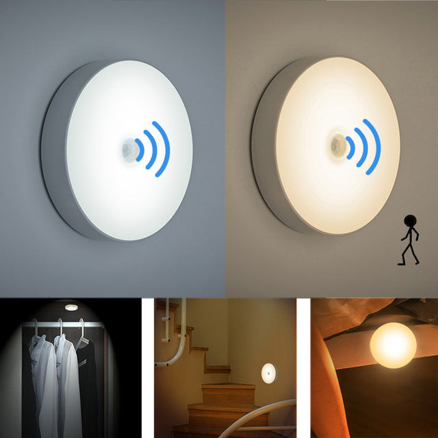 Nouvelle veilleuse LED à induction corporelle avec chargement USB