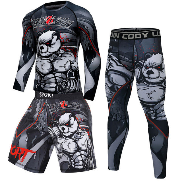 Men's Boxing  Fitness Compression Sportswear