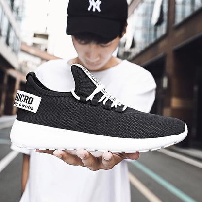 CrLightweight Single Shoes Flying Woven Breathable Running Shoes