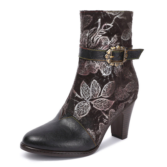 Botas de moda de cuero para otoño e invierno - Nuevos productos de comercio exterior