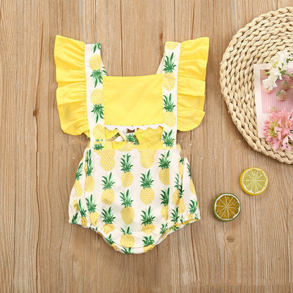 Multicolor Printed Floral One Piece Halter Romper