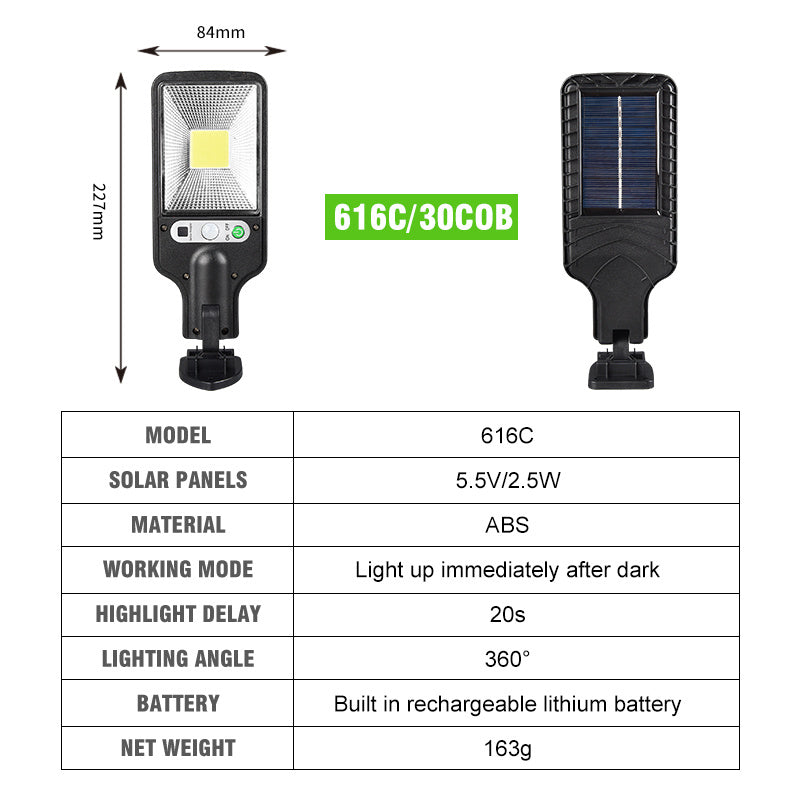 Lampe solaire d'extérieur, induction corporelle, lampadaire solaire domestique