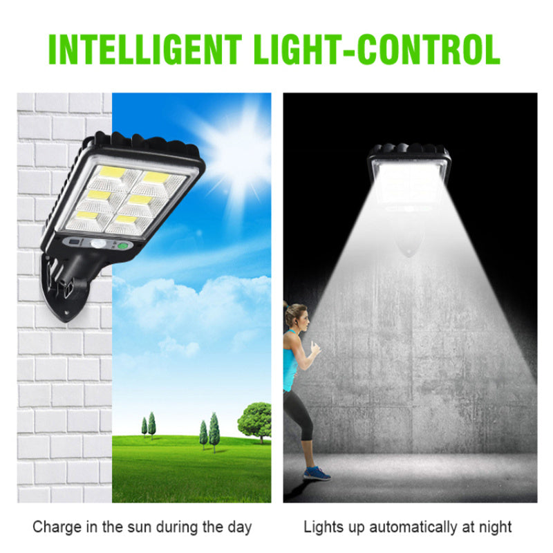 Lampe solaire d'extérieur, induction corporelle, lampadaire solaire domestique
