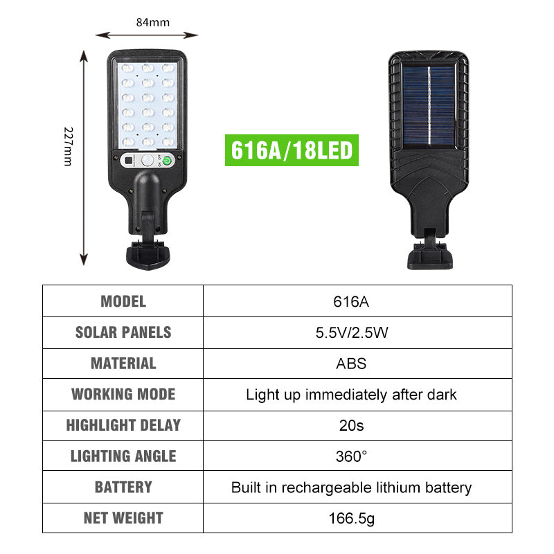Lampe solaire d'extérieur, induction corporelle, lampadaire solaire domestique