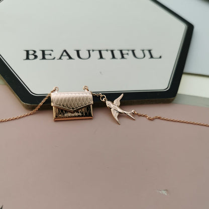 Collar con dije de sobre para fotos, personalizado