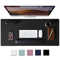 Double-Sided Heterochromatic Oversized Leather Table Mat