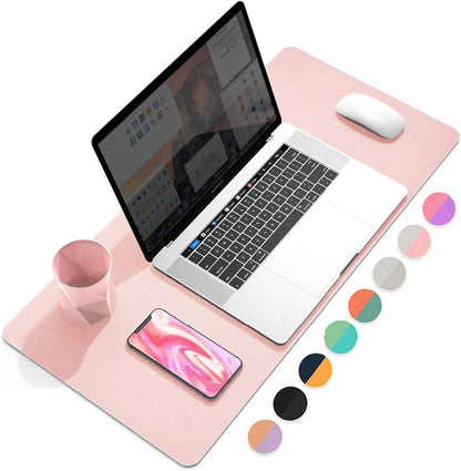 Double-Sided Heterochromatic Oversized Leather Table Mat