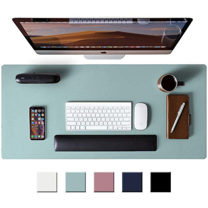 Double-Sided Heterochromatic Oversized Leather Table Mat