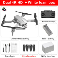 Drone 5G quadricoptère aérien 4K haute définition avec nacelle à cardan anti-choc EIS à deux axes