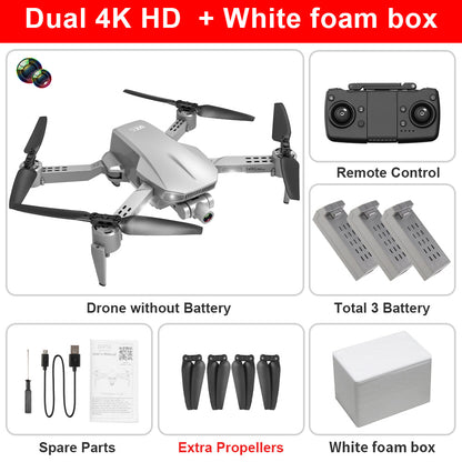 Drone 5G quadricoptère aérien 4K haute définition avec nacelle à cardan anti-choc EIS à deux axes