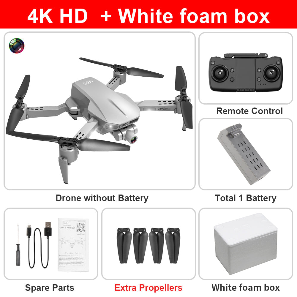 Drone 5G quadricoptère aérien 4K haute définition avec nacelle à cardan anti-choc EIS à deux axes