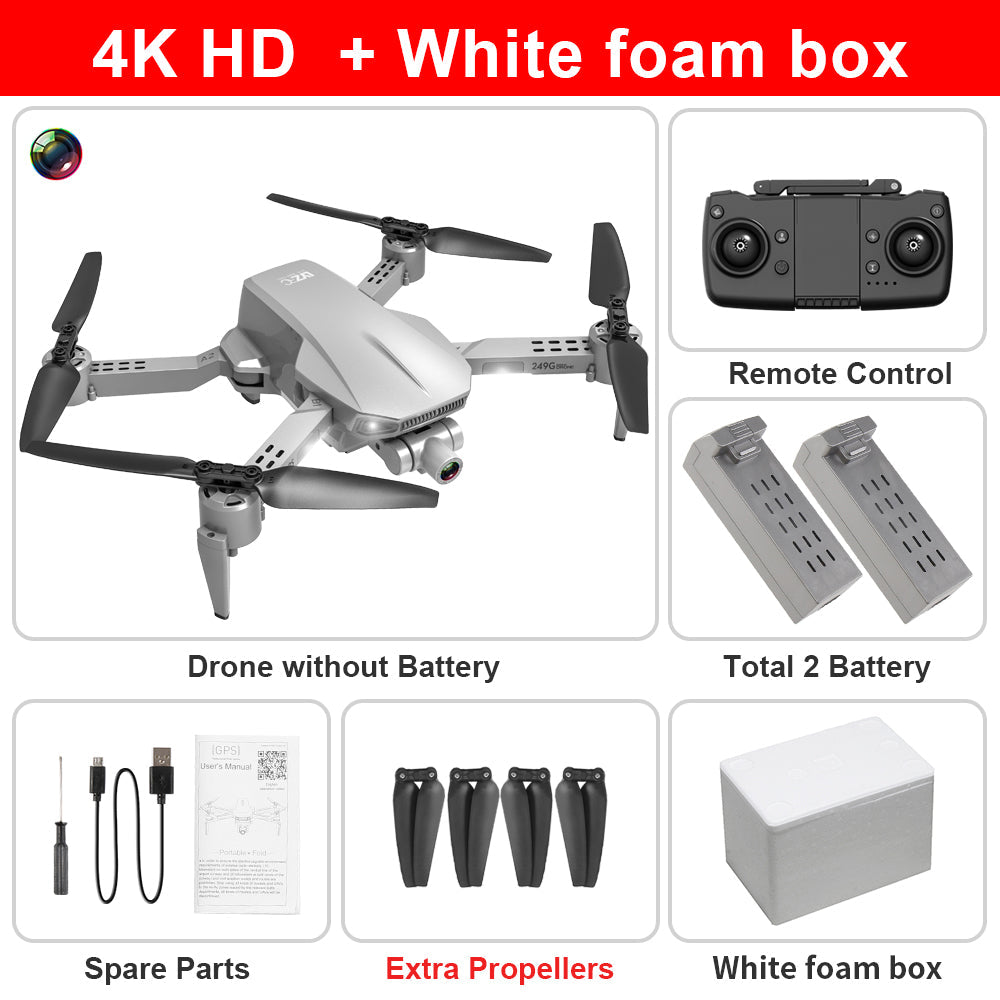 Drone 5G quadricoptère aérien 4K haute définition avec nacelle à cardan anti-choc EIS à deux axes