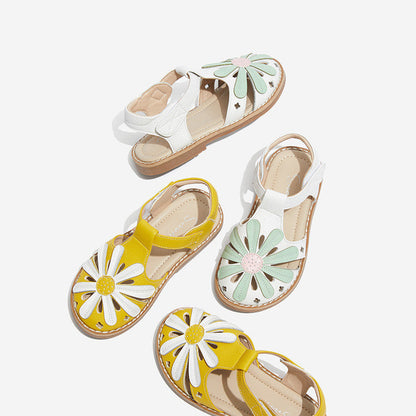 Filles Baotou Sandales Antidérapantes Chaussures de Princesse Enfants Chaussures à Semelle Souple