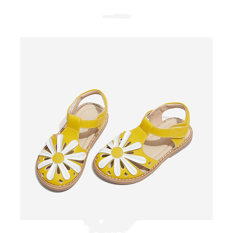 Filles Baotou Sandales Antidérapantes Chaussures de Princesse Enfants Chaussures à Semelle Souple