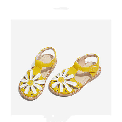 Filles Baotou Sandales Antidérapantes Chaussures de Princesse Enfants Chaussures à Semelle Souple