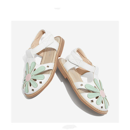 Filles Baotou Sandales Antidérapantes Chaussures de Princesse Enfants Chaussures à Semelle Souple
