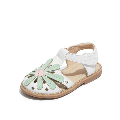 Filles Baotou Sandales Antidérapantes Chaussures de Princesse Enfants Chaussures à Semelle Souple