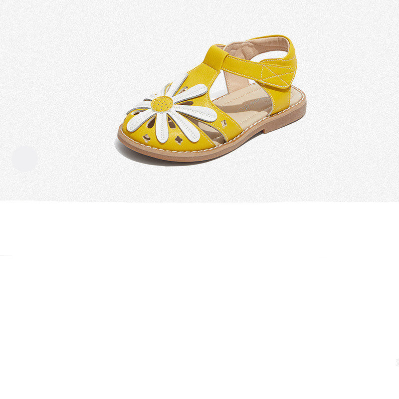 Filles Baotou Sandales Antidérapantes Chaussures de Princesse Enfants Chaussures à Semelle Souple
