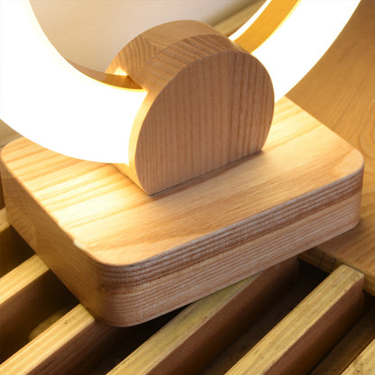Lustre Circulaire en Bois Style Nordique Salon Salle à Manger Lampes Artistiques