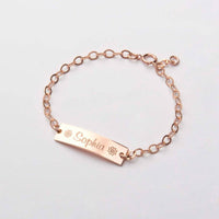 Personalized Engraving Children's Adjustable Stainless Steel Letter Bracelet