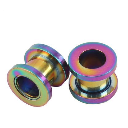 Ear Gauges Stud Earrings Women Alloy Ear Tunnels Plugs Piercing Jewelry Hollow Pulley Ear Stretchers Expander Plugs Tunnels