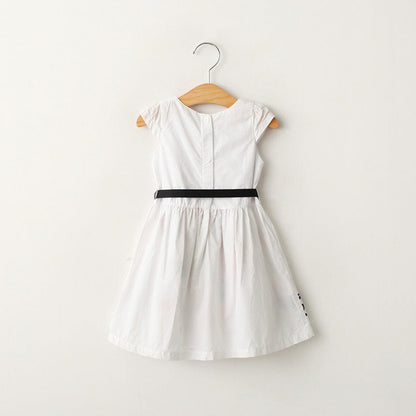 Robe sans manches à imprimé camouflage pour filles
