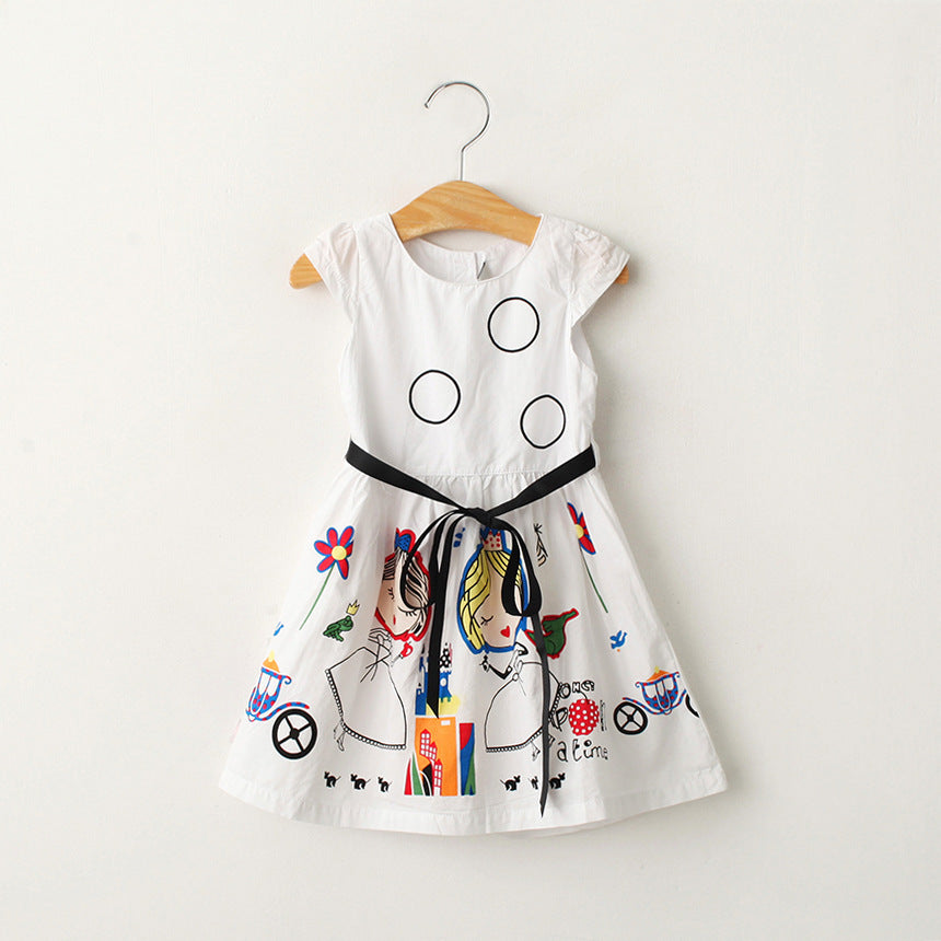 Robe sans manches à imprimé camouflage pour filles