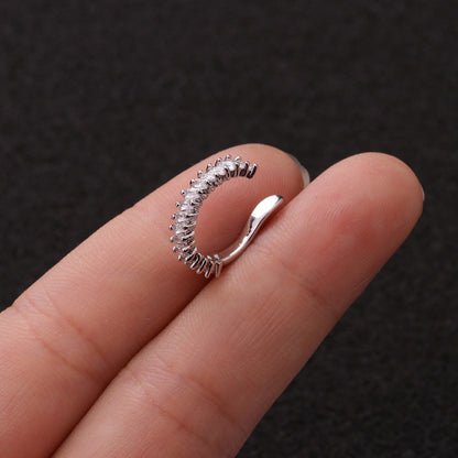 Clip d'oreille anti-douleur micro-incrusté pour femmes à la mode