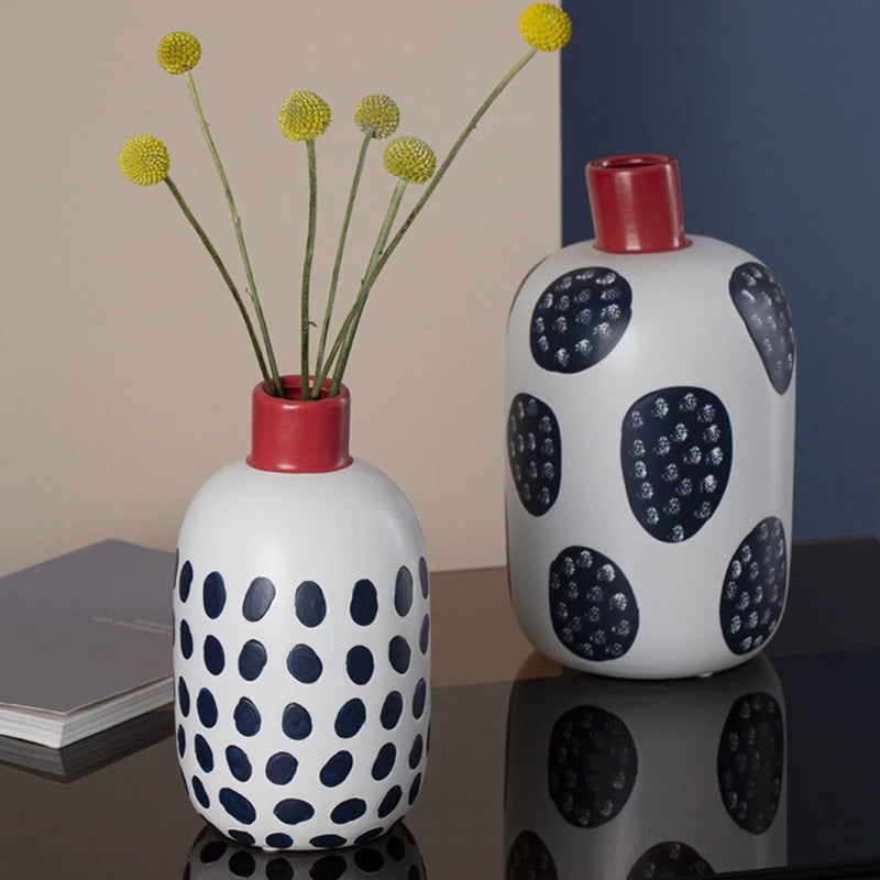 Vase en céramique de composition florale créative Ornements de décoration de salon